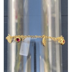 Bracciale Catenella Oro con Charme Melograno Kurshuni - GrelaParfum 1
