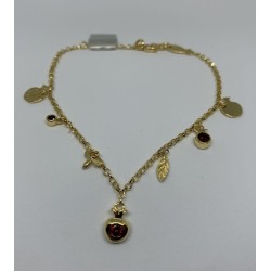 Bracciale Catenella Oro con Charme Melograno Kurshuni - GrelaParfum 2