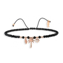 Bracciale Pallini Neri con Charme Palma