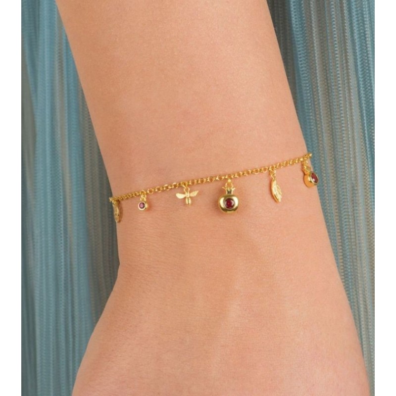 Bracciale Catenella Oro con Charme Melograno