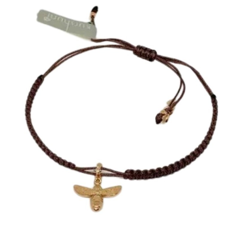 Bracciale Ape filo macramè color Taupe Bracciale Ape filo macramè color Taupe