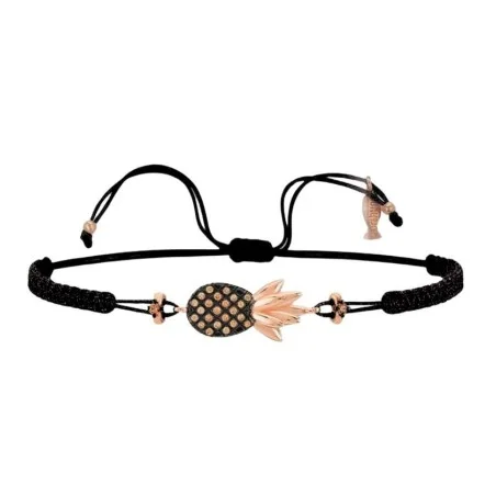 Bracciale Ananas Filo Macramè Nero