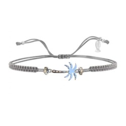 Bracciale Palma Filo Macramè Grigio