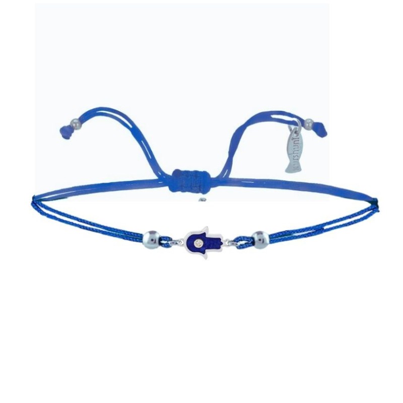 Bracciale Filo Sottile blu con Manina Blu Bracciale Filo Sottile blu con Manina Blu