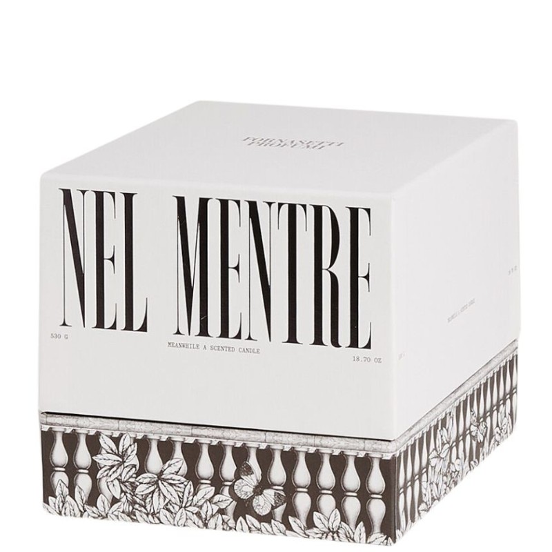 NEL MENTRE Candela Vaso 530gr - Farfalle e Balaustra NEL MENTRE Candela Vaso 530gr - Farfalle e Balaustra