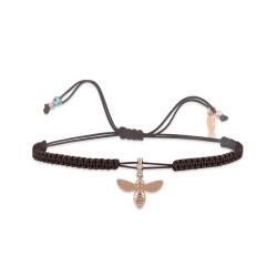 Bracciale Ape  filo macramè color Taupe