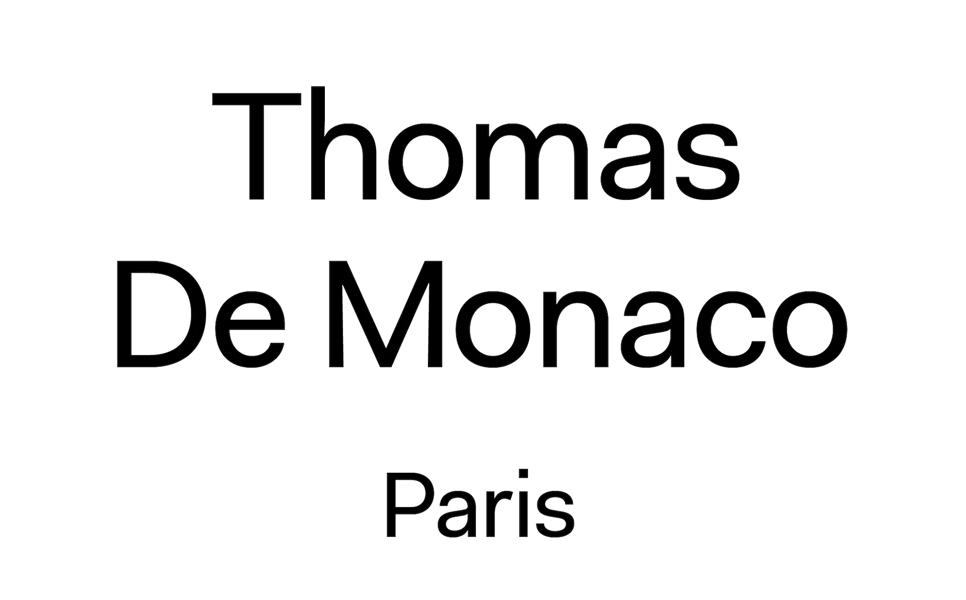 Thomas de Monaco Paris