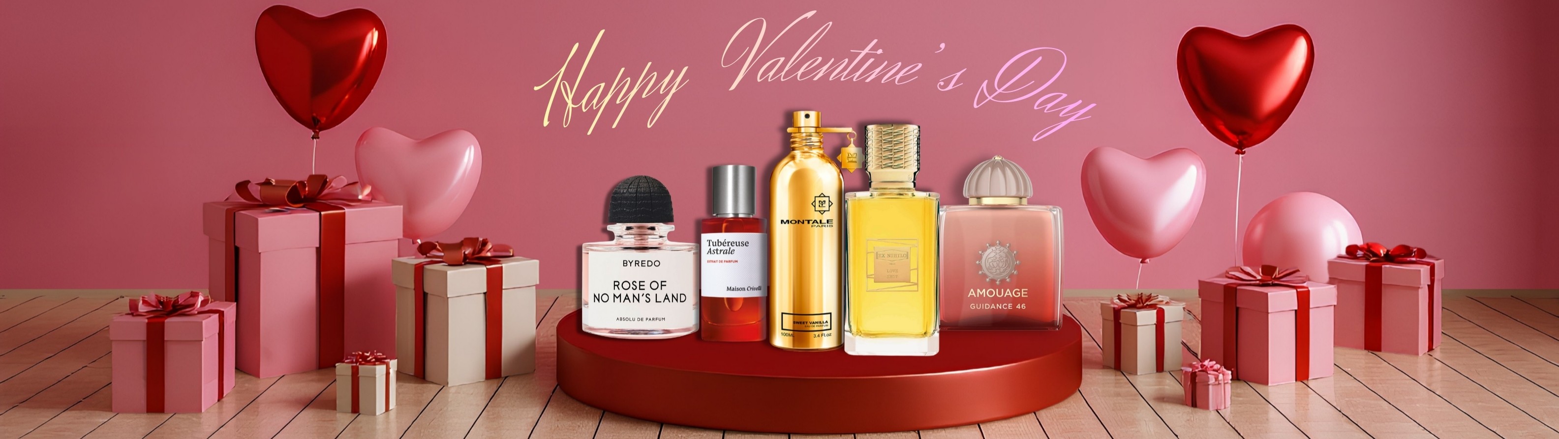 Selezione esclusiva di profumi per San Valentino, ideali per esprimere amore, passione e complicità.